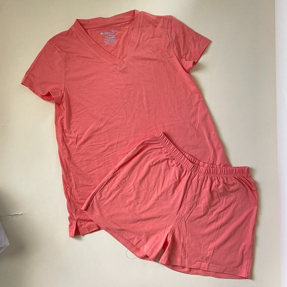 Fishers Finery Other - Fishers Finery Coral Pink Organic Cotton Bamboo Lounge Set Size S relaxed fit